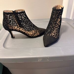 Leopard Print Ankle Boots